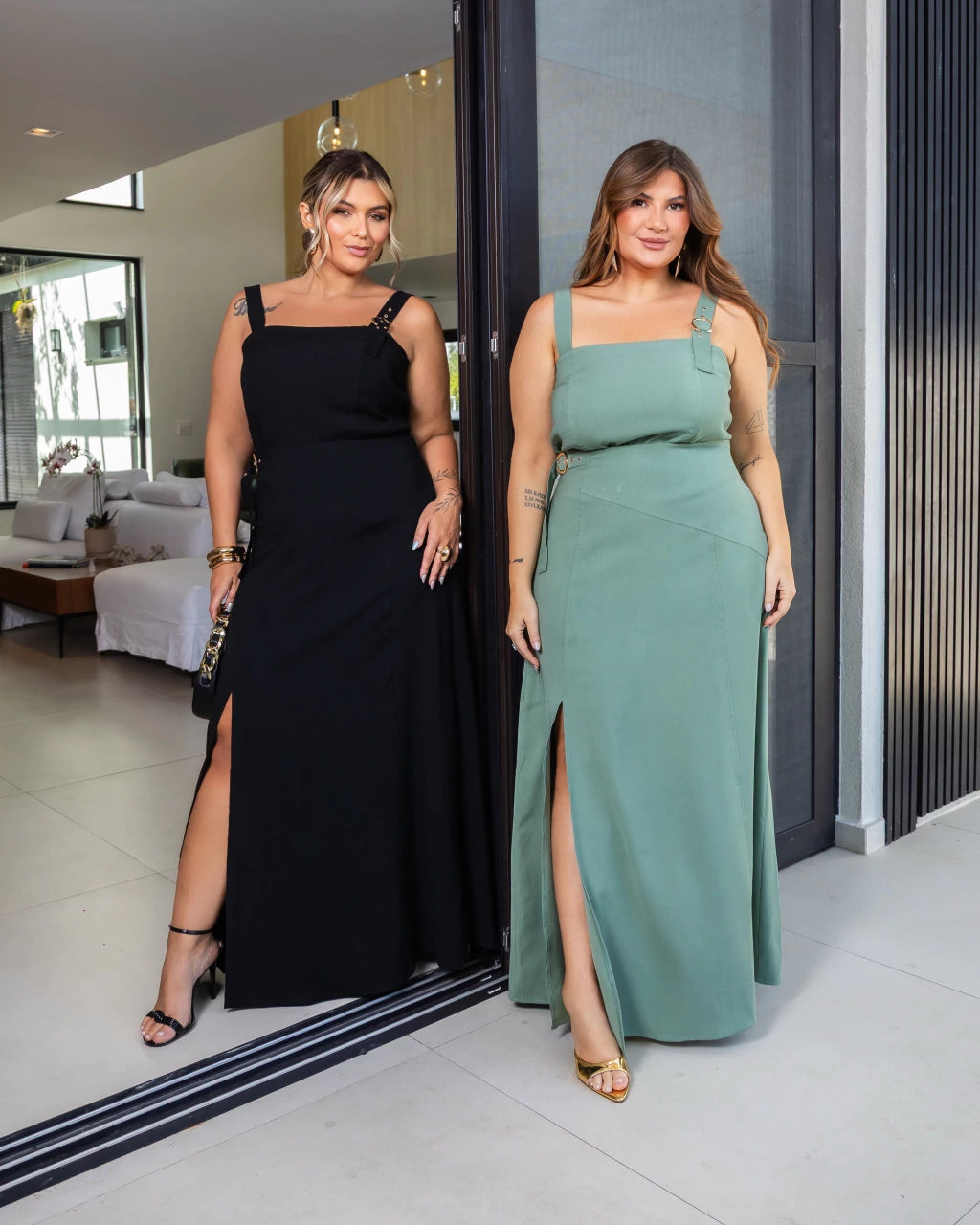 Conjunto Mariah Alfaiataria Saia Longa + Cropped